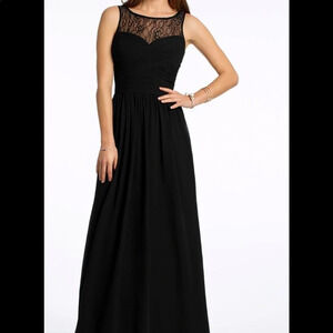 CAMILLE LaVie Floor length Flowy Sweetheart Illusion Neckline Gown